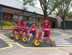 Monash Primary school kids on bikes