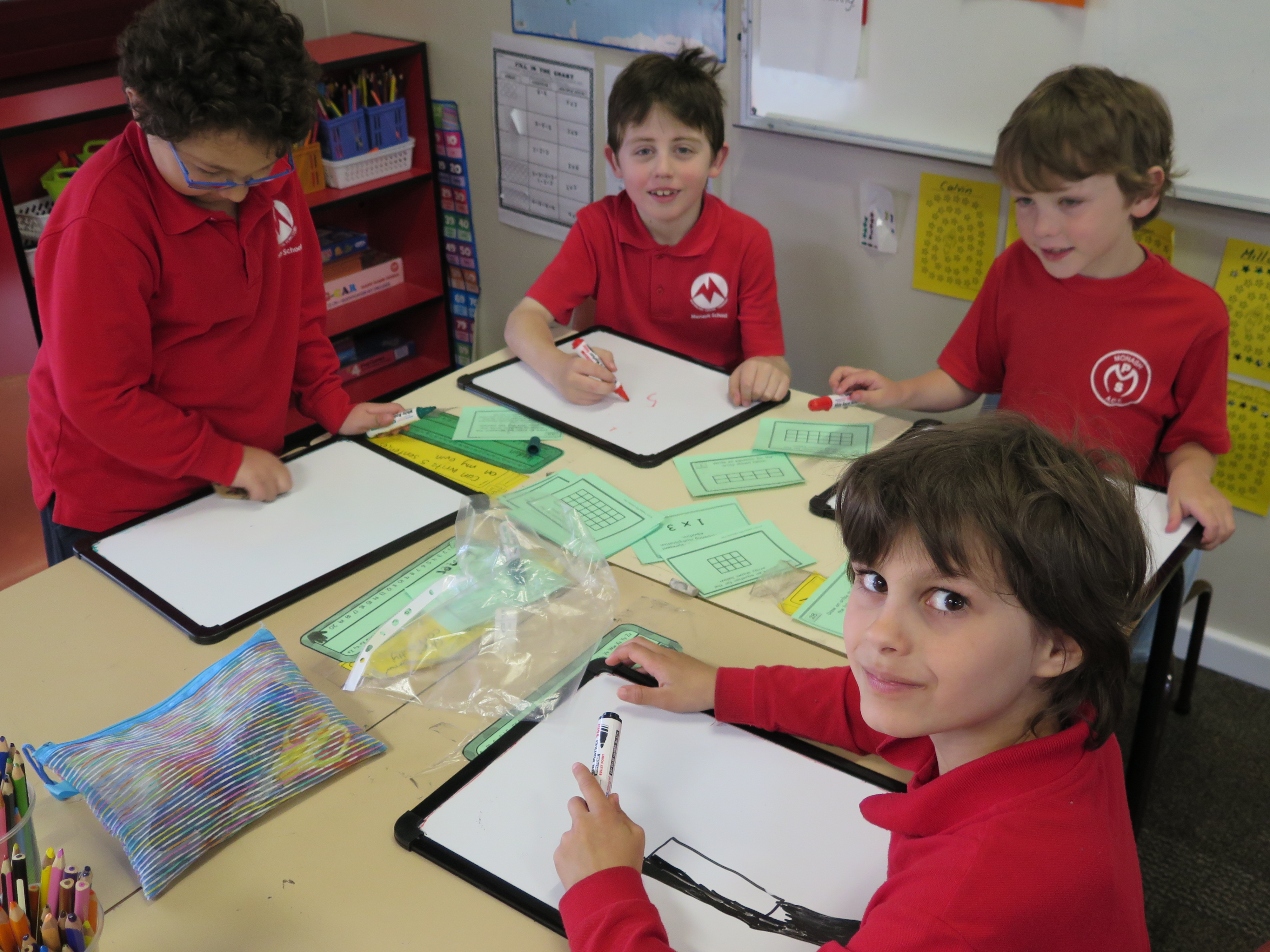 Students participating in maths rotations. 